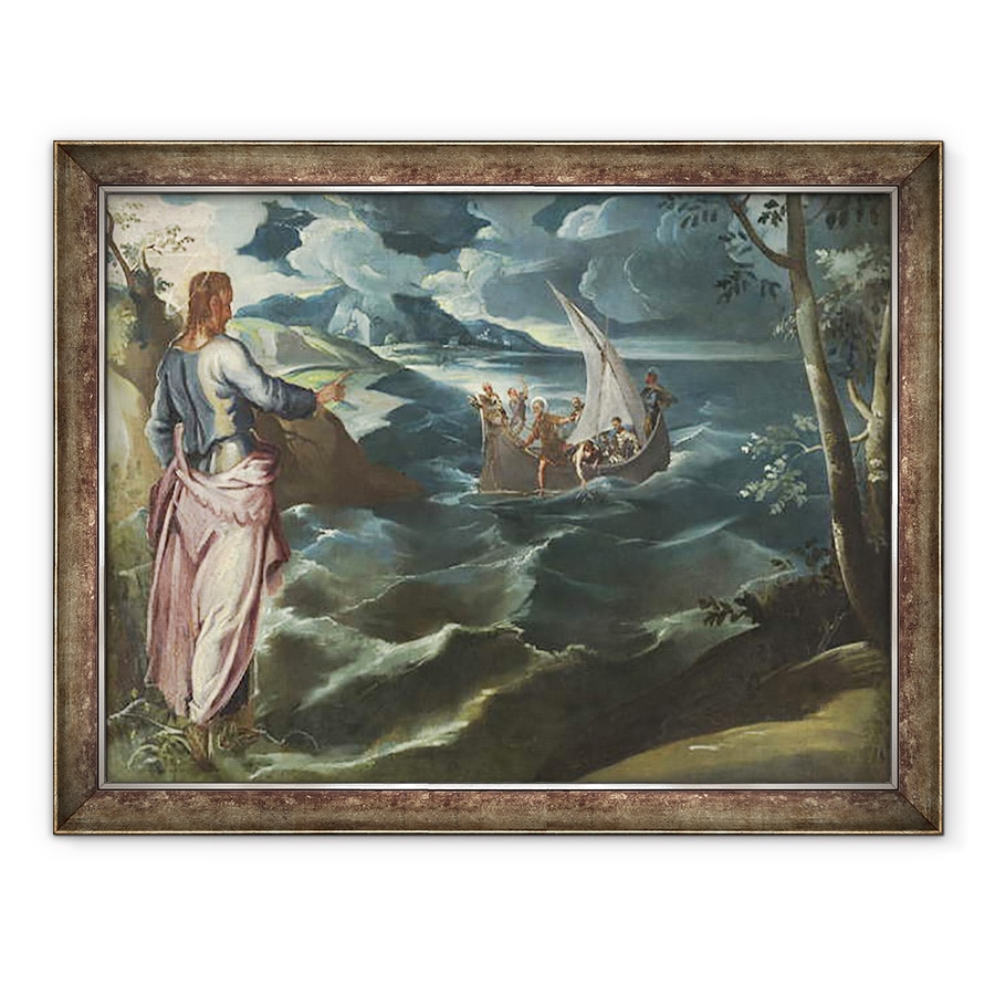 Tablou inramat - Jacopo Robusti Tintoretto - Hristos la Marea Galileii, 60 x 80 cm