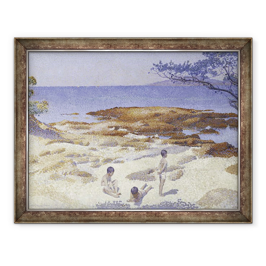 Tablou inramat - Henri-Edmond Cross - Plaja la Cabasson Baigne-Cul, 70 x 90 cm