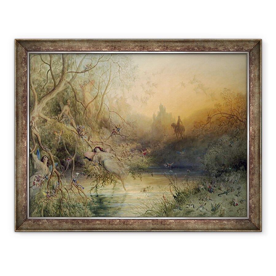 Tablou inramat - Gustave Dore - tara zanelor, 70 x 90 cm