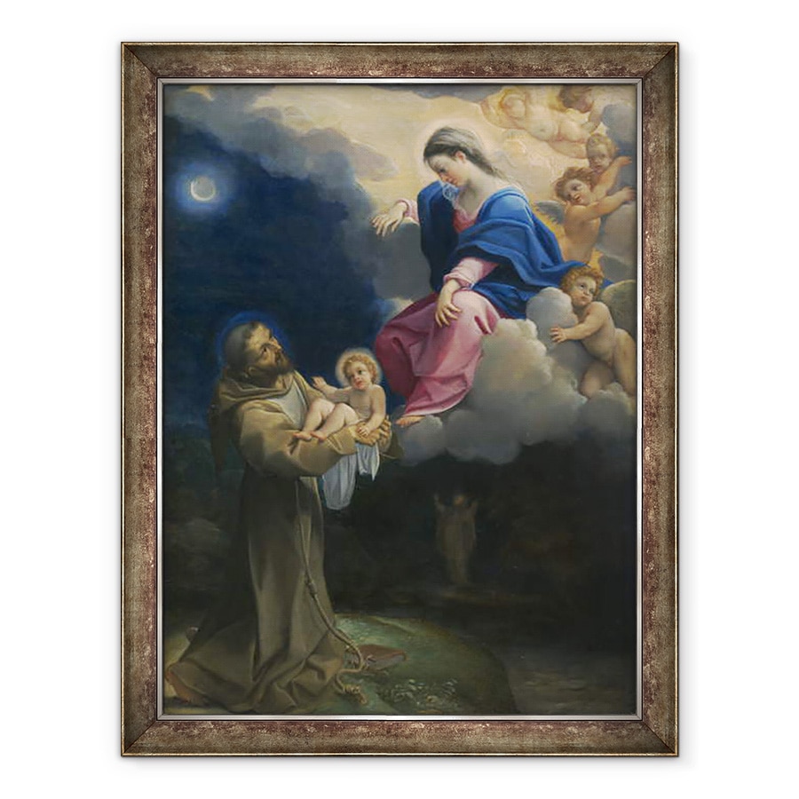 Tablou inramat - Lodovico Carracci - Viziunea Sfantului Francisc, 70 x 90 cm