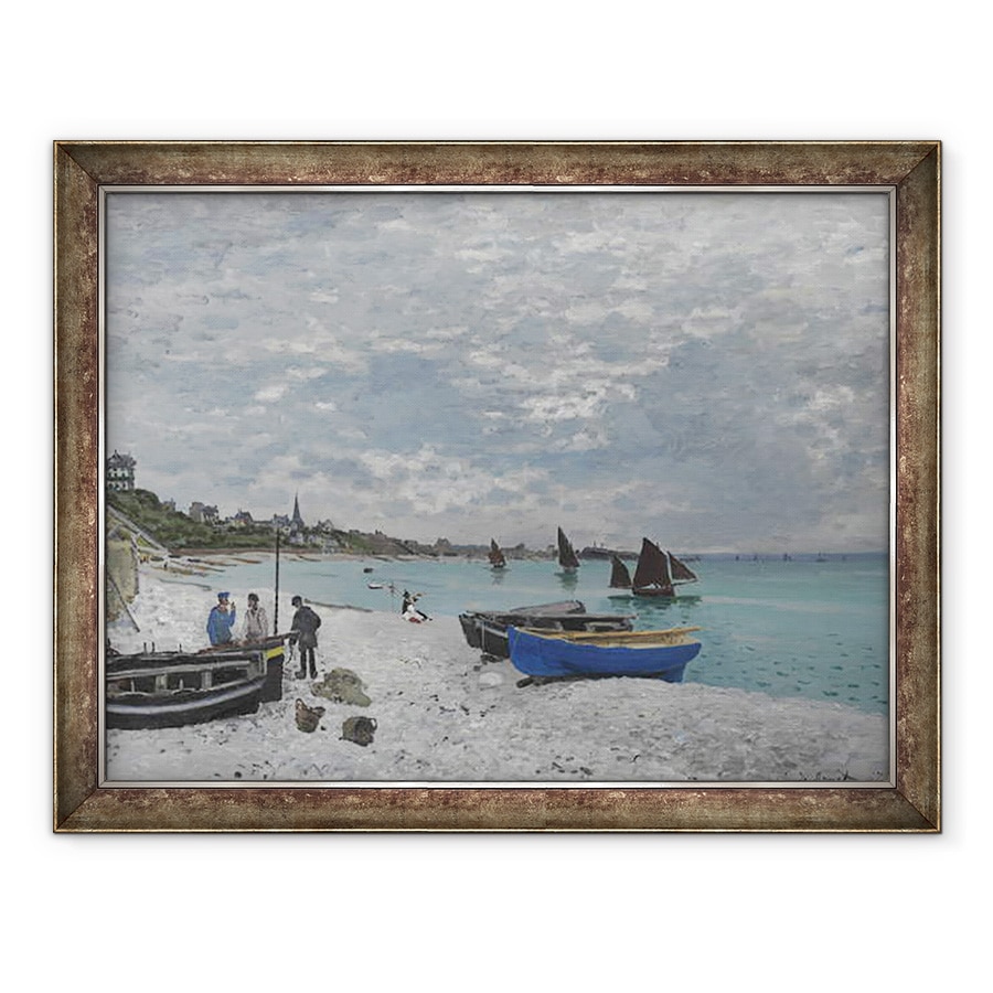 Tablou inramat - Claude Monet - Plaja de la Sainte-Adresse, 70 x 90 cm