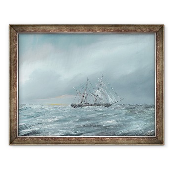 Tablou inramat - Vincent Alexander Booth - Mary Celeste in deriva 5 decembrie 1872, 2016, 70 x 90 cm Tablou inramat - Vincent Alexander Booth - Mary Celeste in deriva 5 decembrie 1872, 2016, 70 x 90 cm