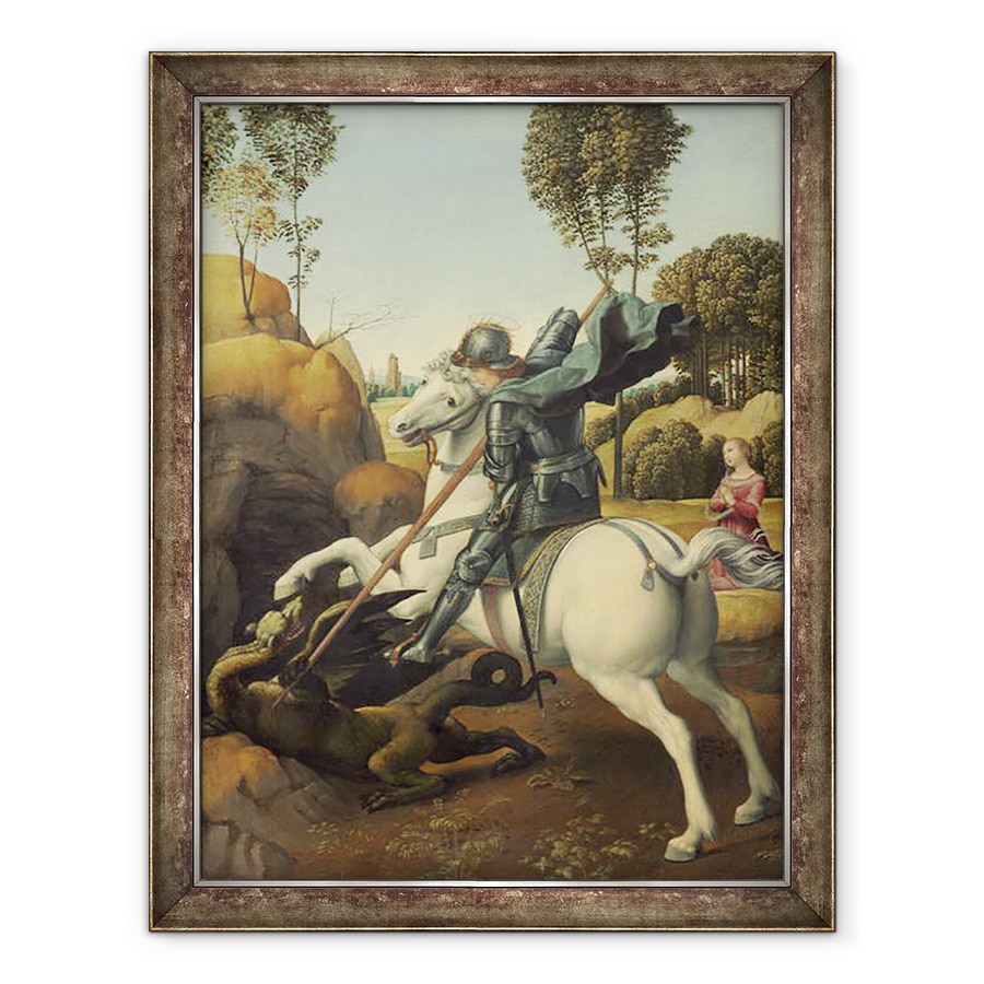 Tablou inramat - Raphael - Sfantul Gheorghe si Dragonul, 70 x 90 cm