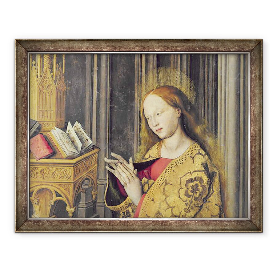 Tablou inramat - Master of the Aix Annunciation - Fecioara Maria citind dintr-o carte de ore, 60 x 80 cm
