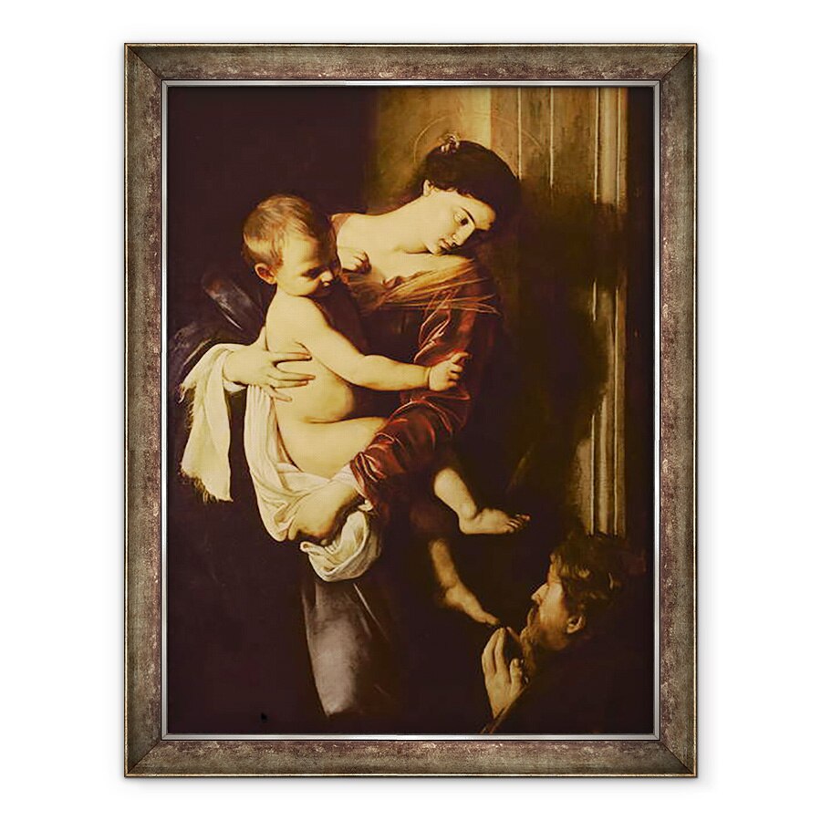 Tablou inramat - Michelangelo Merisi da Caravaggio - Detaliu al Madonnei Pelerinilor, 70 x 90 cm