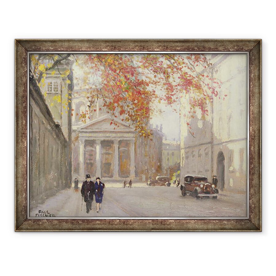 Tablou inramat - Paul Fischer - O strada in Copenhaga, 70 x 90 cm