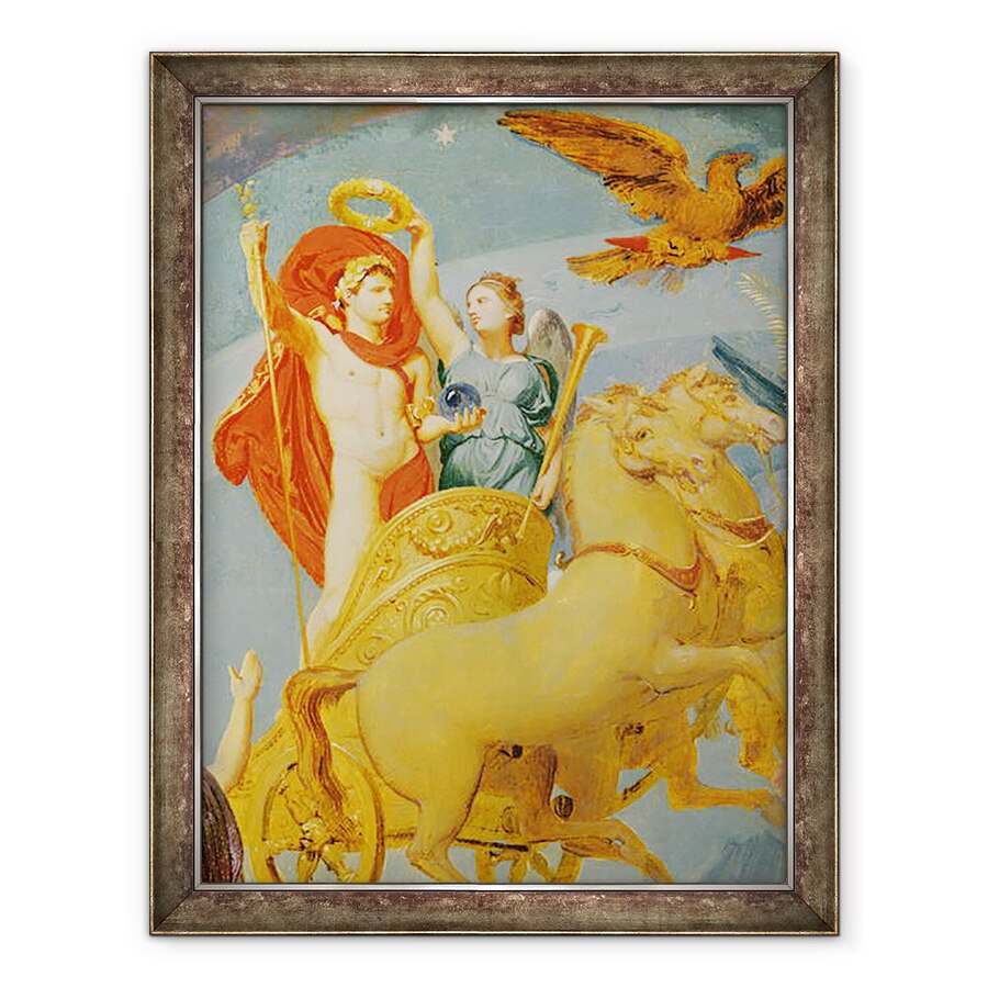 Tablou inramat - Jean Auguste Dominique Ingres - Apoteoza lui Napoleon I, detaliu al carului lui Napoleon, 70 x 90 cm