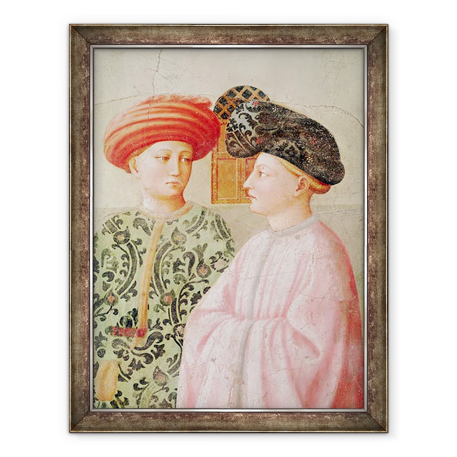 Tablou inramat - Tommaso Masolino da Panicale - Detaliu al figurilor din spatele Sfantului Petru, de la ridicarea Tabitha, 70 x 90 cm