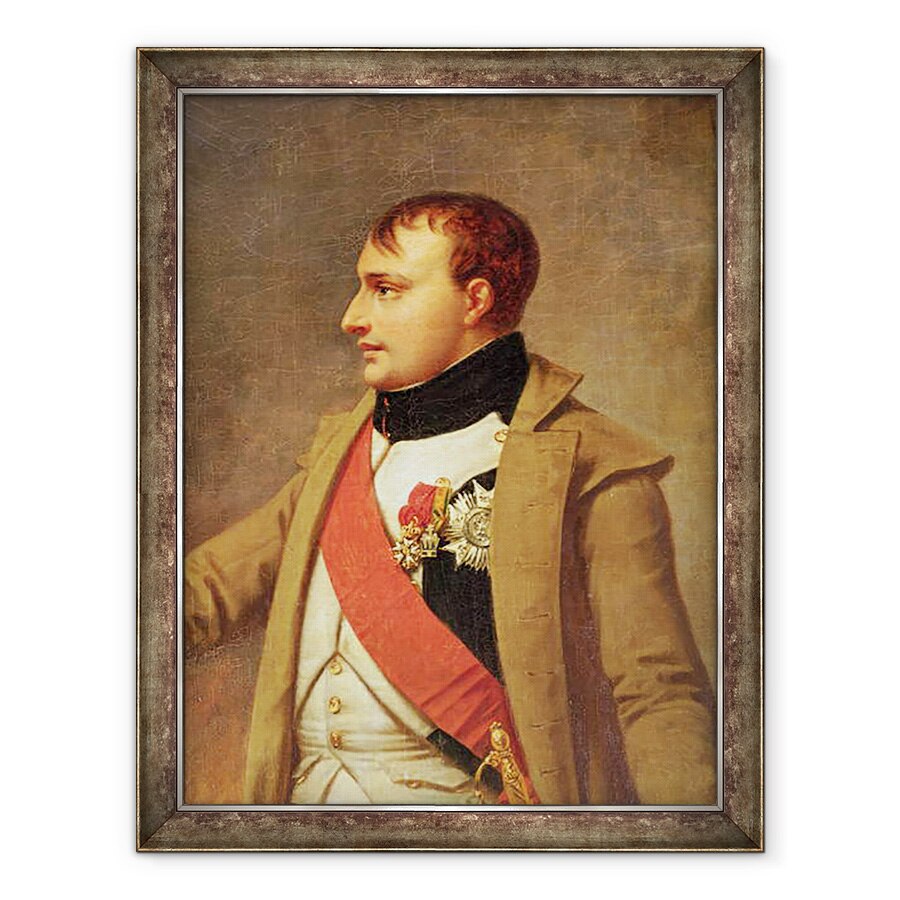 Tablou inramat - Baron Antoine Jean Gros - Detaliu al intalnirii lui Napoleon Francis al II-lea dupa batalia de la Austerlitz, 60 x 80 cm