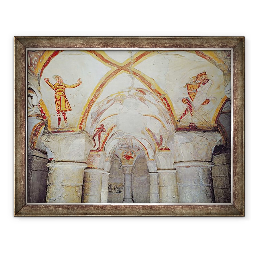 Tablou inramat - Scoala franceza - Interior, 60 x 80 cm