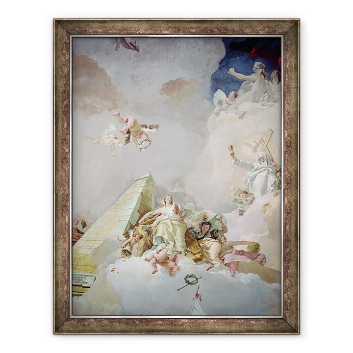 Tablou inramat - Giovanni Battista Tiepolo - Gloria Spaniei, din tavanul camerei tronului, 60 x 80 cm