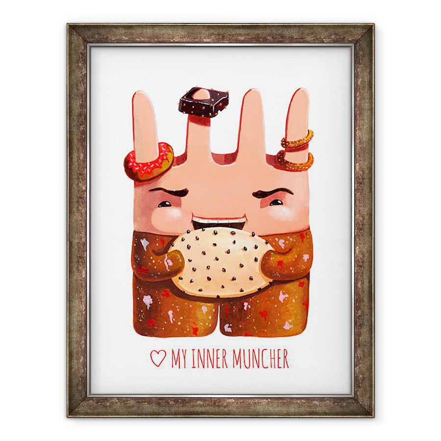 Tablou inramat - Andra Badea - Dragostea mea Muncher interior, 2018, 60 x 80 cm