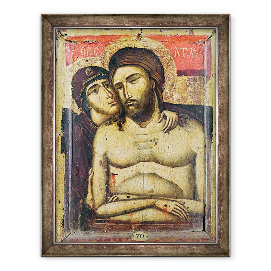 Tablou inramat - Scoala Italiana - Pieta, 60 x 80 cm