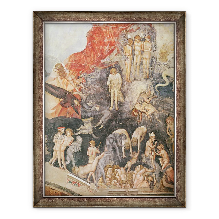 Tablou inramat - Giotto di Bondone - Judecata de Apoi, detaliu al blestematilor, 70 x 90 cm