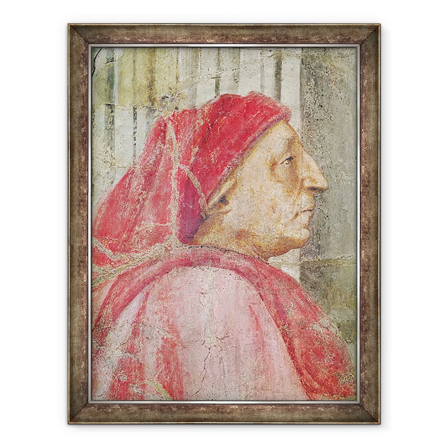 Tablou inramat - Tommaso Masaccio - Sfanta Treime, detaliu al capului donatorului de sex masculin, 60 x 80 cm