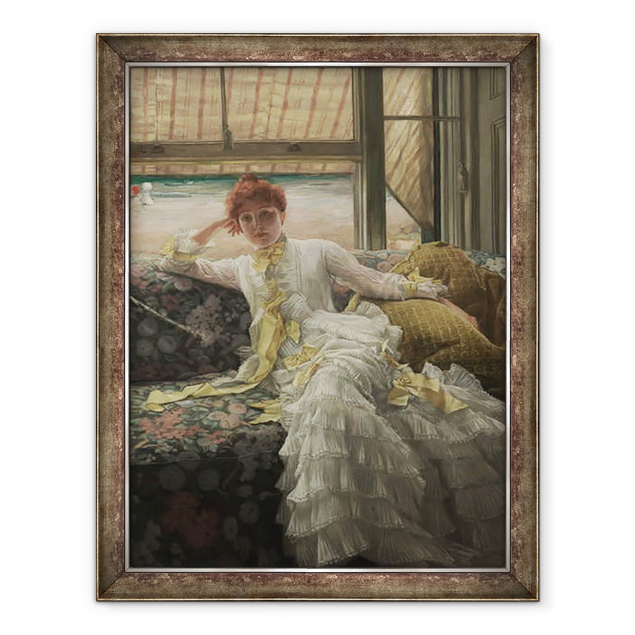 Tablou inramat - James Jacques Joseph Tissot - Litoral Iulie, Specimenul unui portret, 60 x 80 cm