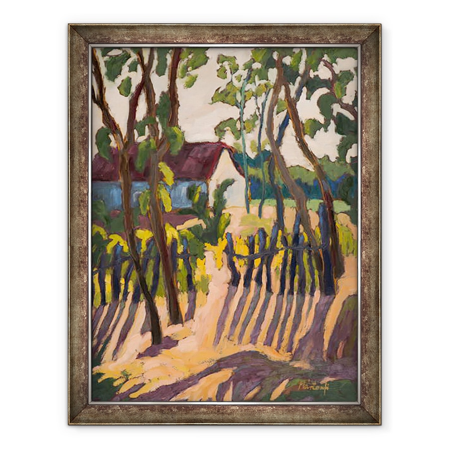 Tablou inramat - Marta Martonfi-Benke - Gard de ramshackle, 60 x 80 cm