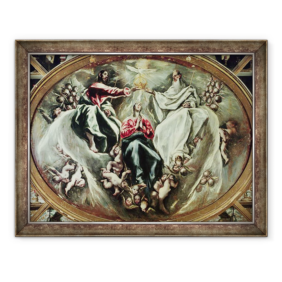 Tablou inramat - El Greco - incoronarea Fecioarei, 60 x 80 cm