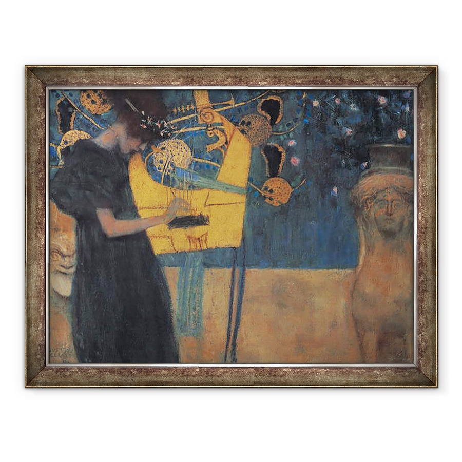 Tablou inramat - Gustav Klimt - Music Die Musik, 1895, 60 x 80 cm