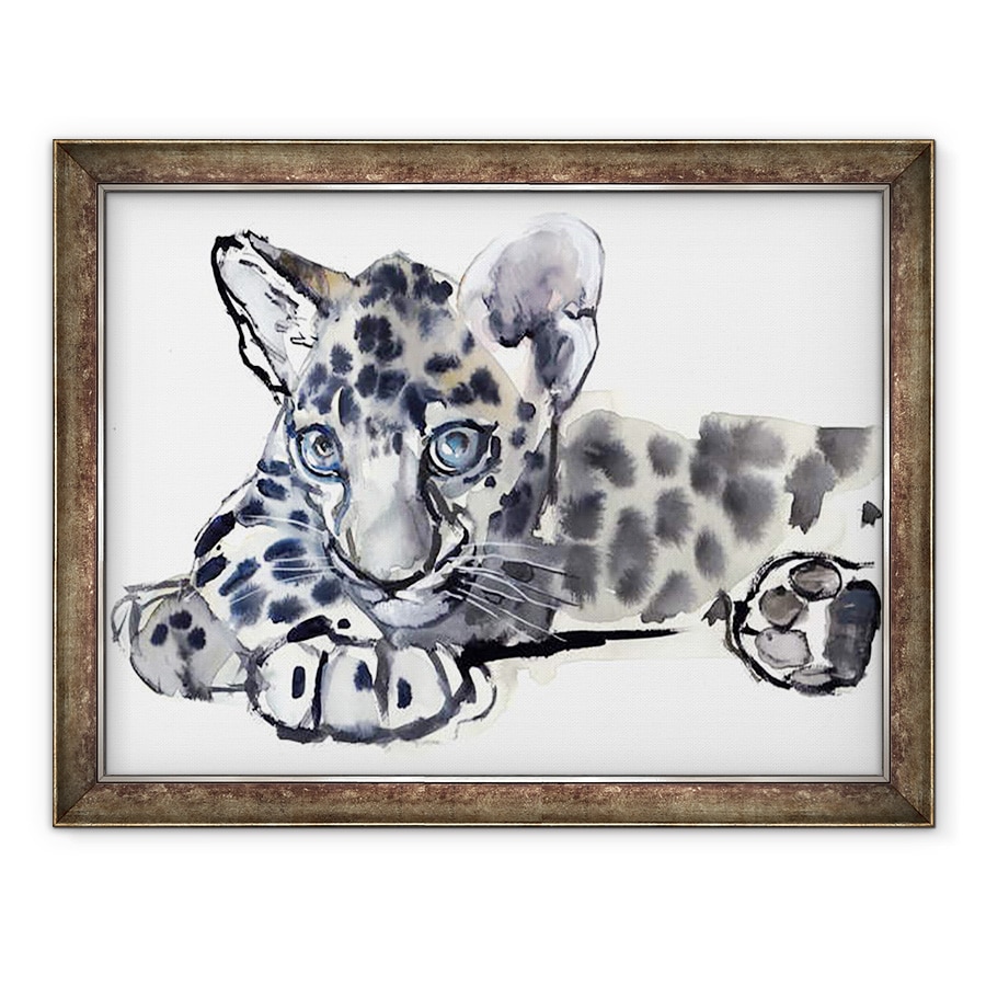 Tablou inramat - Mark Adlington - Spotty Cub de leopard arab, 60 x 80 cm