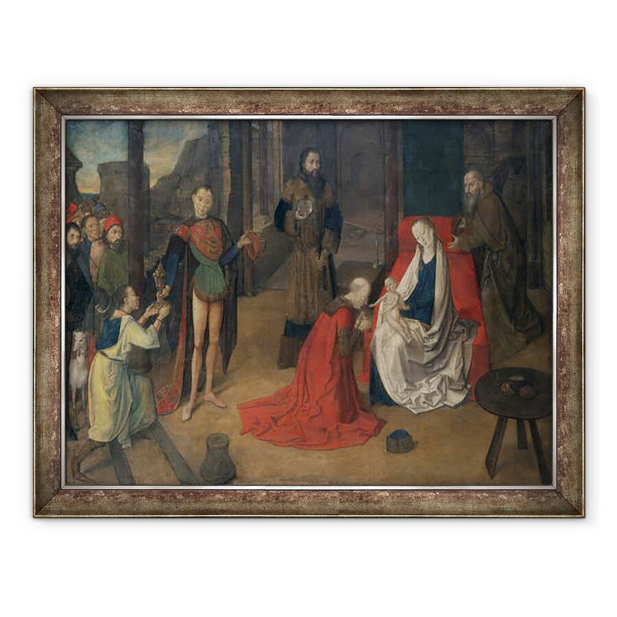 Tablou inramat - Justus of Ghent - Adorarea Magilor, 60 x 80 cm