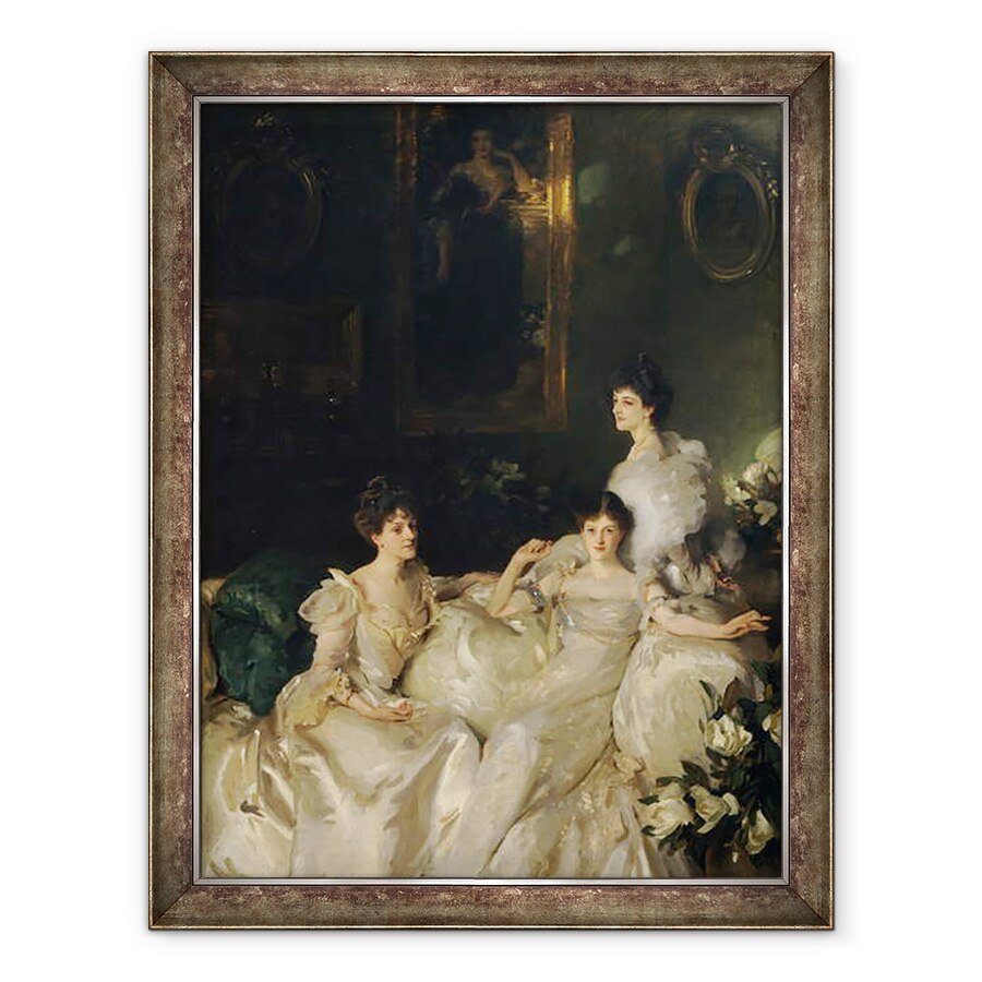 Tablou inramat - John Singer Sargent - Surorile Wyndham, Lady Elcho, dna Adeane si dna Tennant, 60 x 80 cm