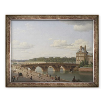Tablou inramat - Christoffer-Wilhelm Eckersberg - Pont Royal vazut din Quai Voltaire, 70 x 90 cm Tablou inramat - Christoffer-Wilhelm Eckersberg - Pont Royal vazut din Quai Voltaire, 70 x 90 cm