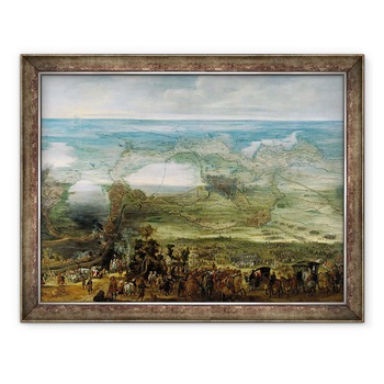 Tablou inramat - Peeter Snayers - Isabel Clara Eugenia pe site-ul Breda, 70 x 90 cm Tablou inramat - Peeter Snayers - Isabel Clara Eugenia pe site-ul Breda, 70 x 90 cm