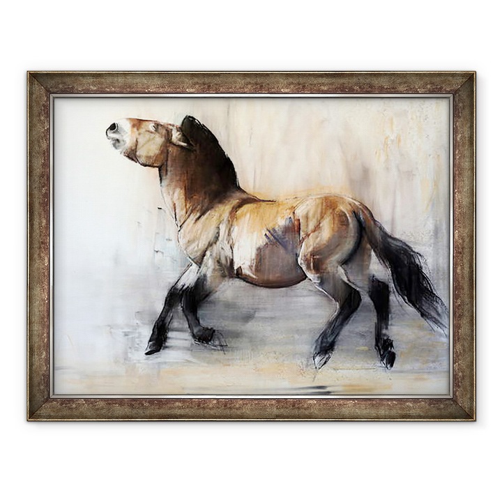 Tablou inramat - Mark Adlington - Cal antic Przewalski iarna, 2014, 60 x 80 cm