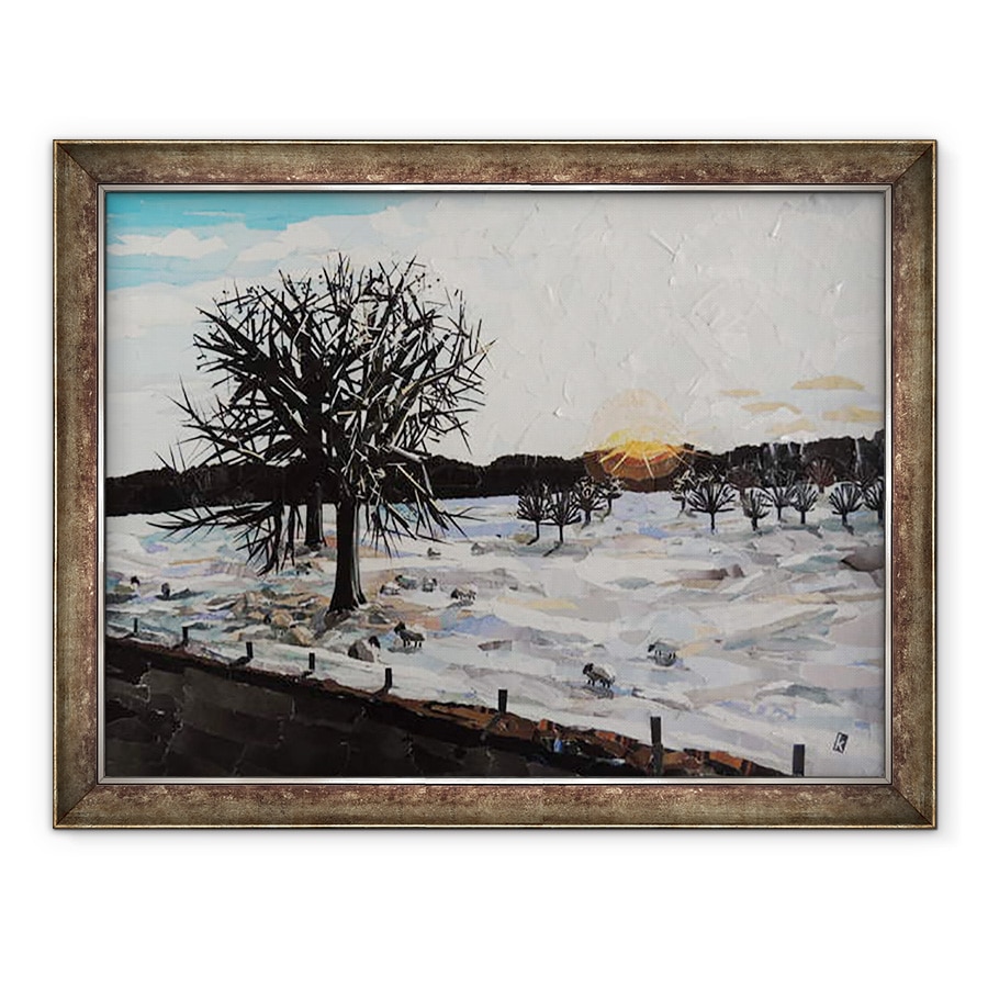 Tablou inramat - Kirstie Adamson - Amurg de iarna - Chatsworth Estate, 70 x 90 cm