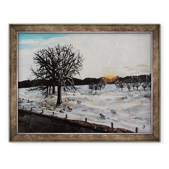 Tablou inramat - Kirstie Adamson - Amurg de iarna - Chatsworth Estate, 60 x 80 cm Tablou inramat - Kirstie Adamson - Amurg de iarna - Chatsworth Estate, 60 x 80 cm