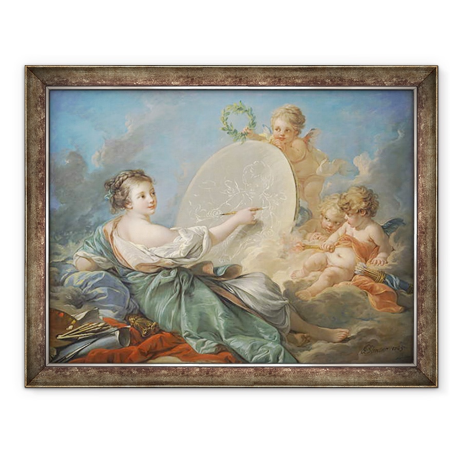Tablou inramat - Francois Boucher - Alegorie de Pictura, 60 x 80 cm
