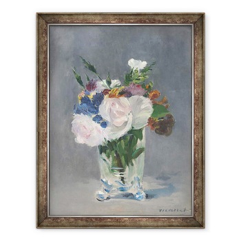 Tablou inramat - Edouard Manet - Flori intr-o vaza de cristal, 70 x 90 cm Tablou inramat - Edouard Manet - Flori intr-o vaza de cristal, 70 x 90 cm