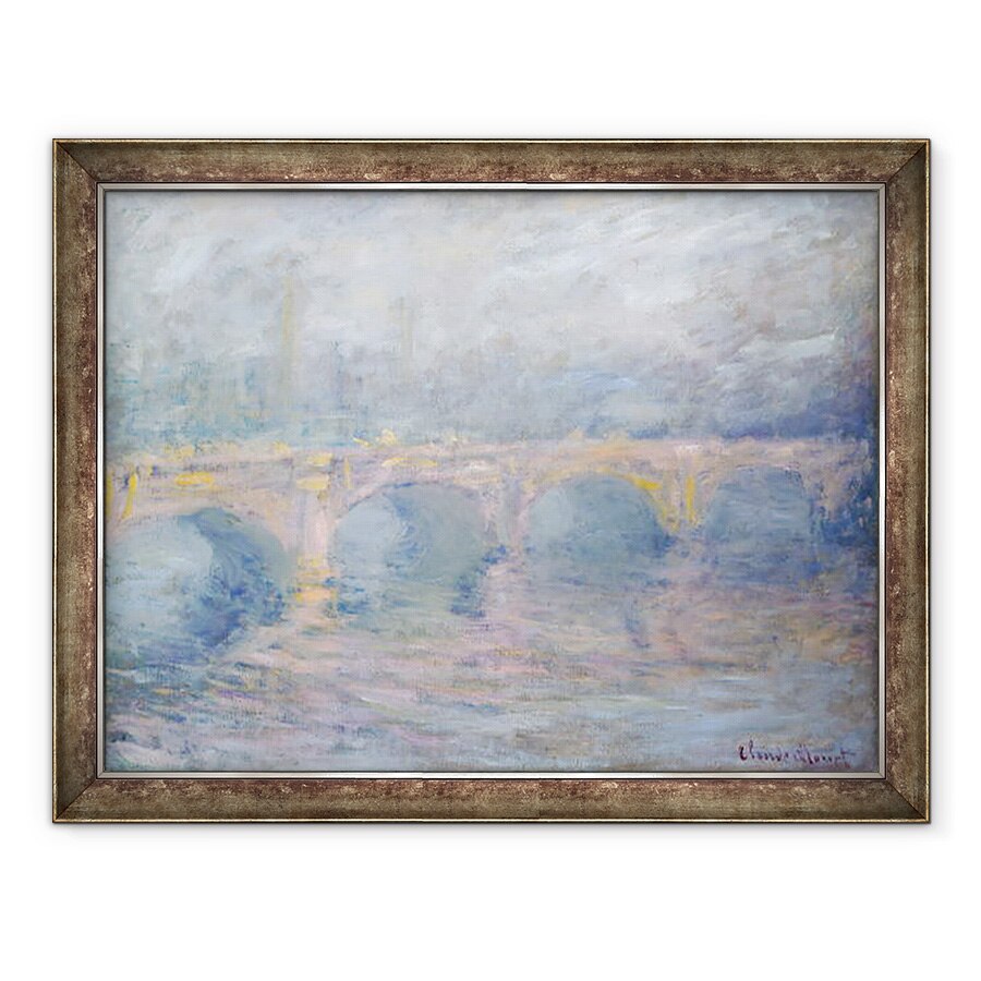 Tablou inramat - Claude Monet - Podul Waterloo, Londra, la apus, 60 x 80 cm