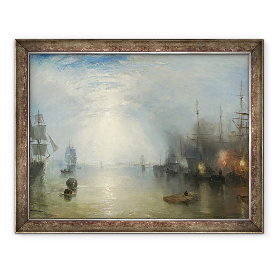 Tablou inramat - Joseph Mallord William Turner - Keelmen Heaving in carbuni de lumina lunii, 60 x 80 cm