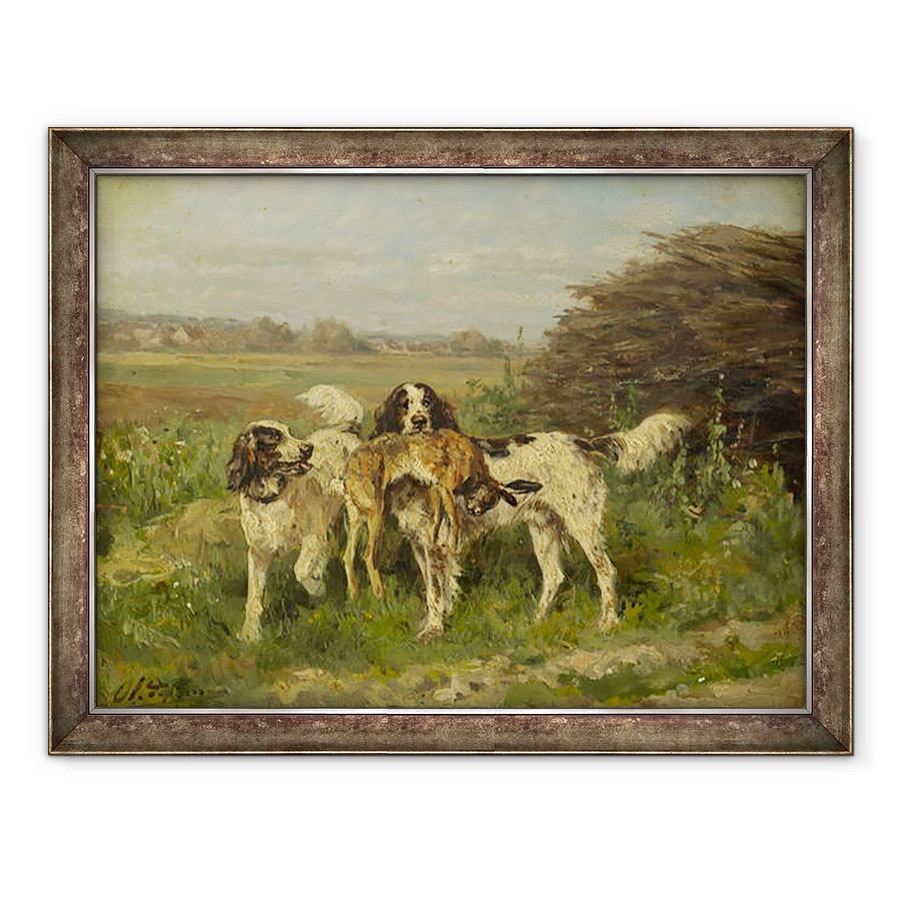 Tablou inramat - Charles Oliver de Penne - Sfarsitul vanatorii, 60 x 80 cm