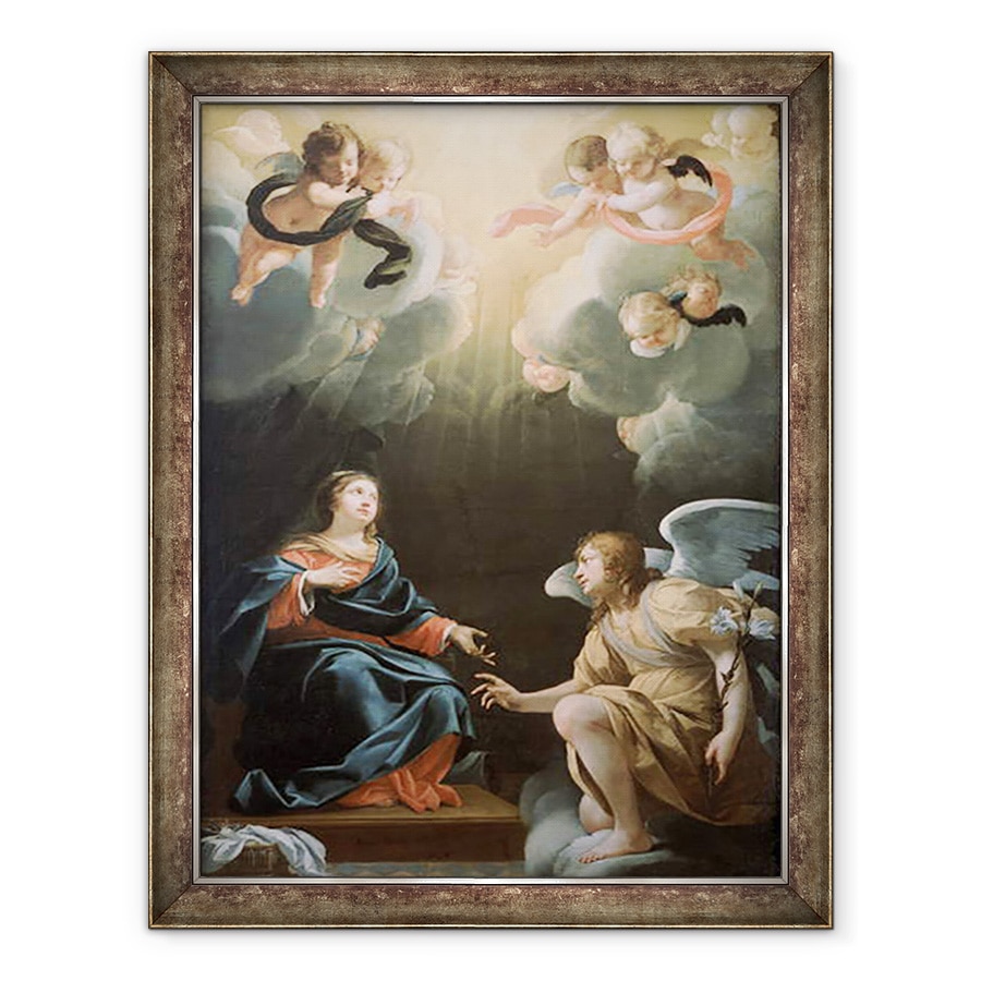 Tablou inramat - Simon Vouet - Buna Vestire, 60 x 80 cm