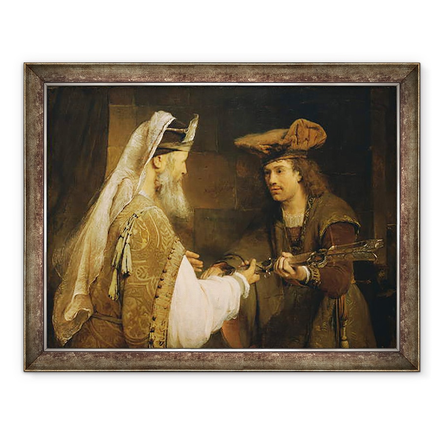 Tablou inramat - Aert de Gelder - Ahimelec i-a dat lui David sabia lui Goliat, 60 x 80 cm