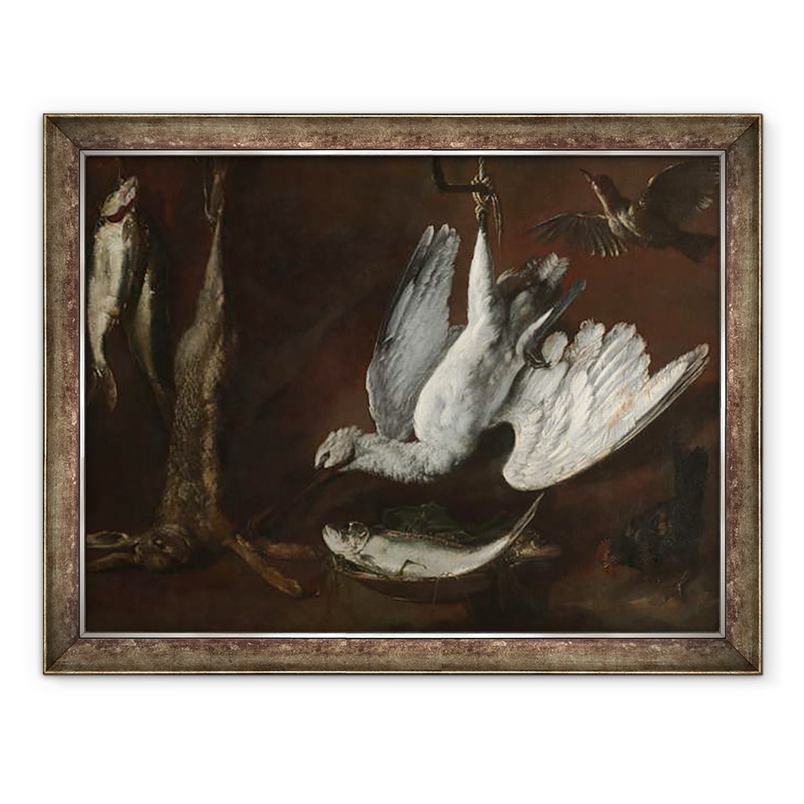 Tablou inramat - Scoala Italiana - Iepurele, lingura si peste, 60 x 80 cm