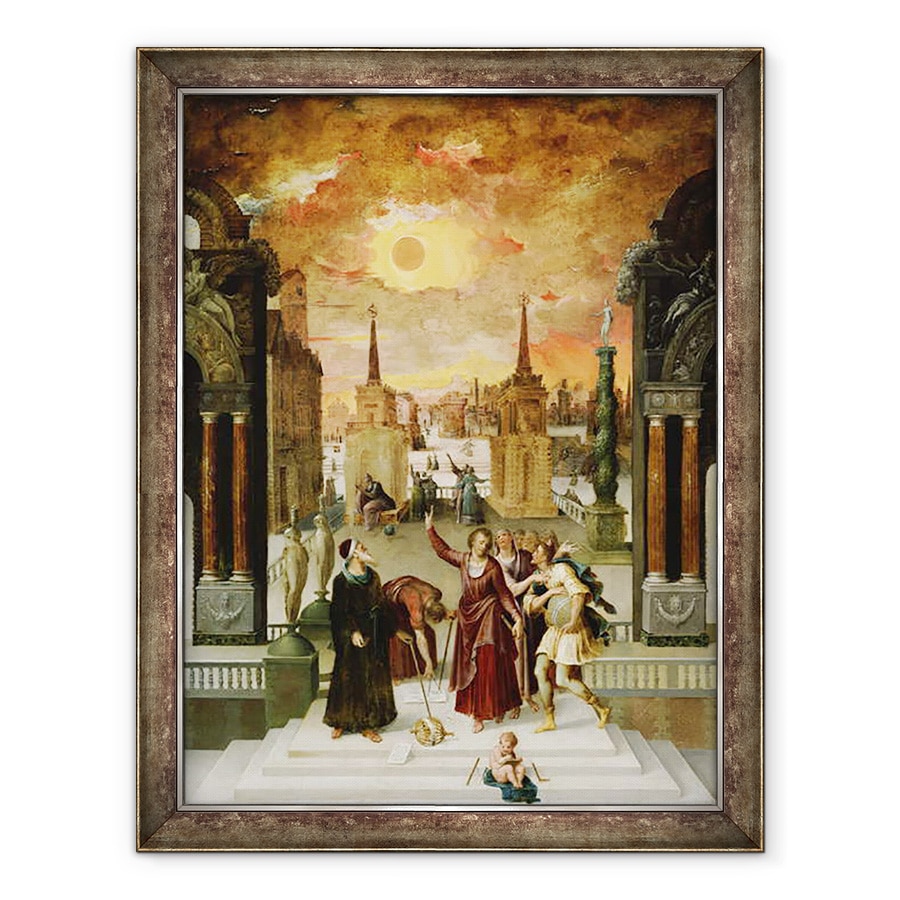 Tablou inramat - Antoine Caron - Dionisie Areopagitul Convertirea filozofilor pagani, 70 x 90 cm
