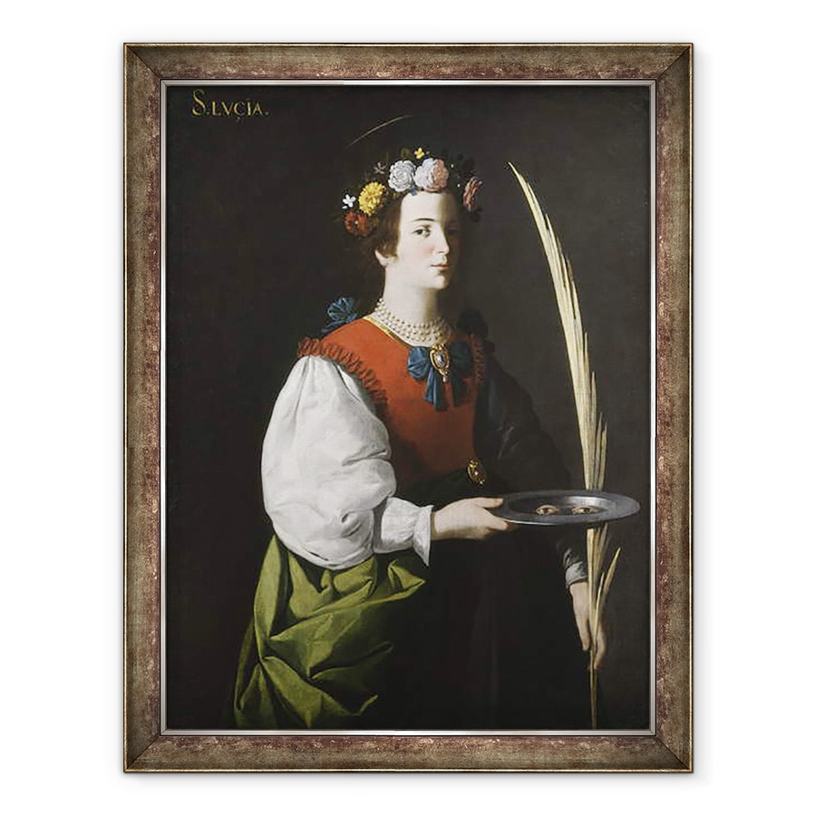 Tablou inramat - Francisco de Zurbaran - Sfanta Lucy, 60 x 80 cm