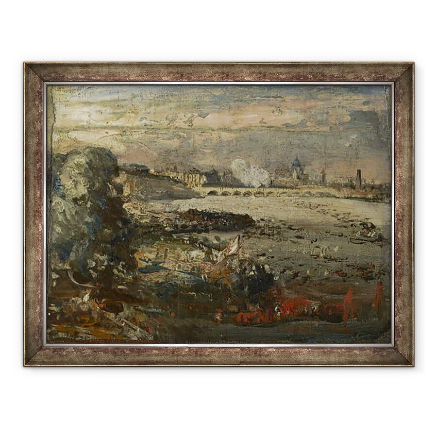 Tablou inramat - John Constable - Schita pentru Deschiderea podului Waterloo vazut de pe scarile Whitehall, 18 iunie 1817, 60 x 80 cm