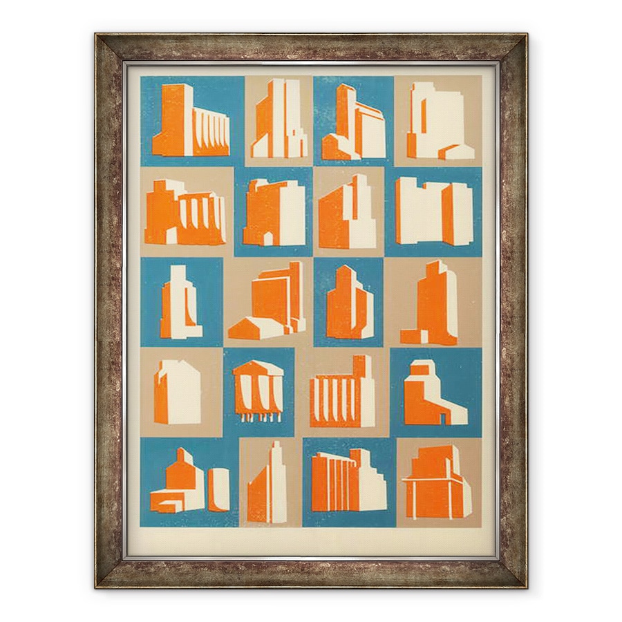 Tablou inramat - Eliza Southwood - Silozuri de cereale, 60 x 80 cm