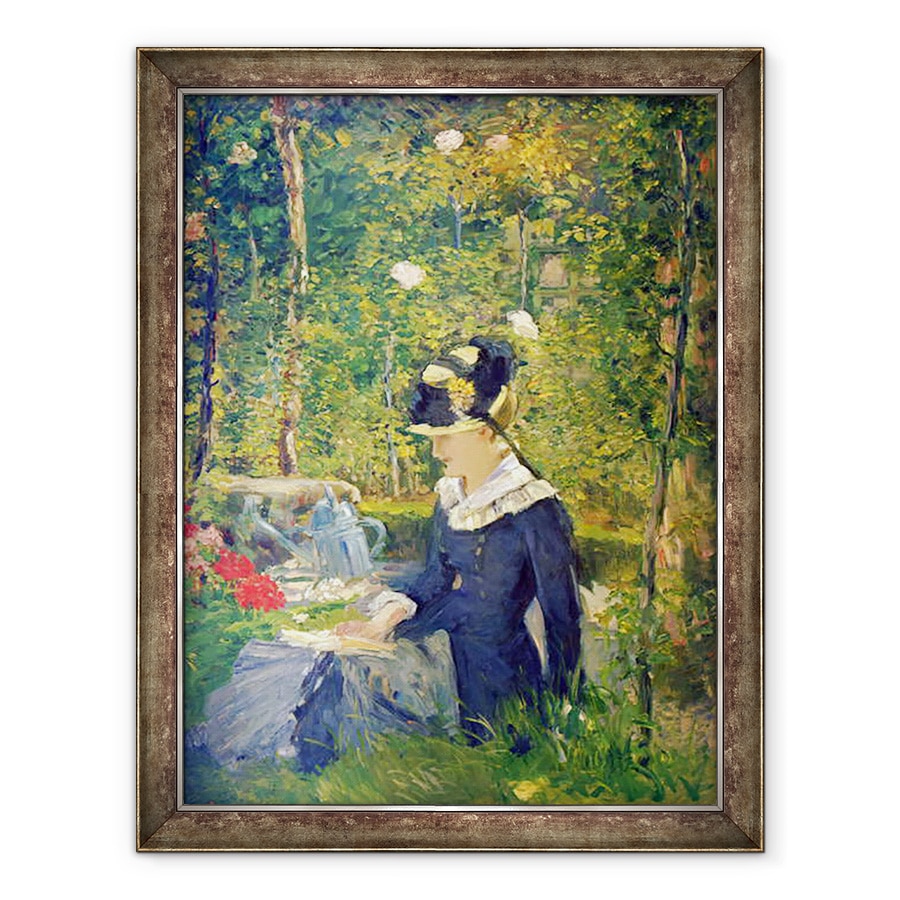 Tablou inramat - Edouard Manet - Tanara femeie la intrarea in Gradina Bellevue Marguerite, 60 x 80 cm