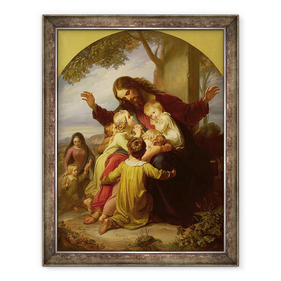 Tablou inramat - Carl Christian Vogel von Vogelstein - Lasati copilasii sa vina la mine, 60 x 80 cm