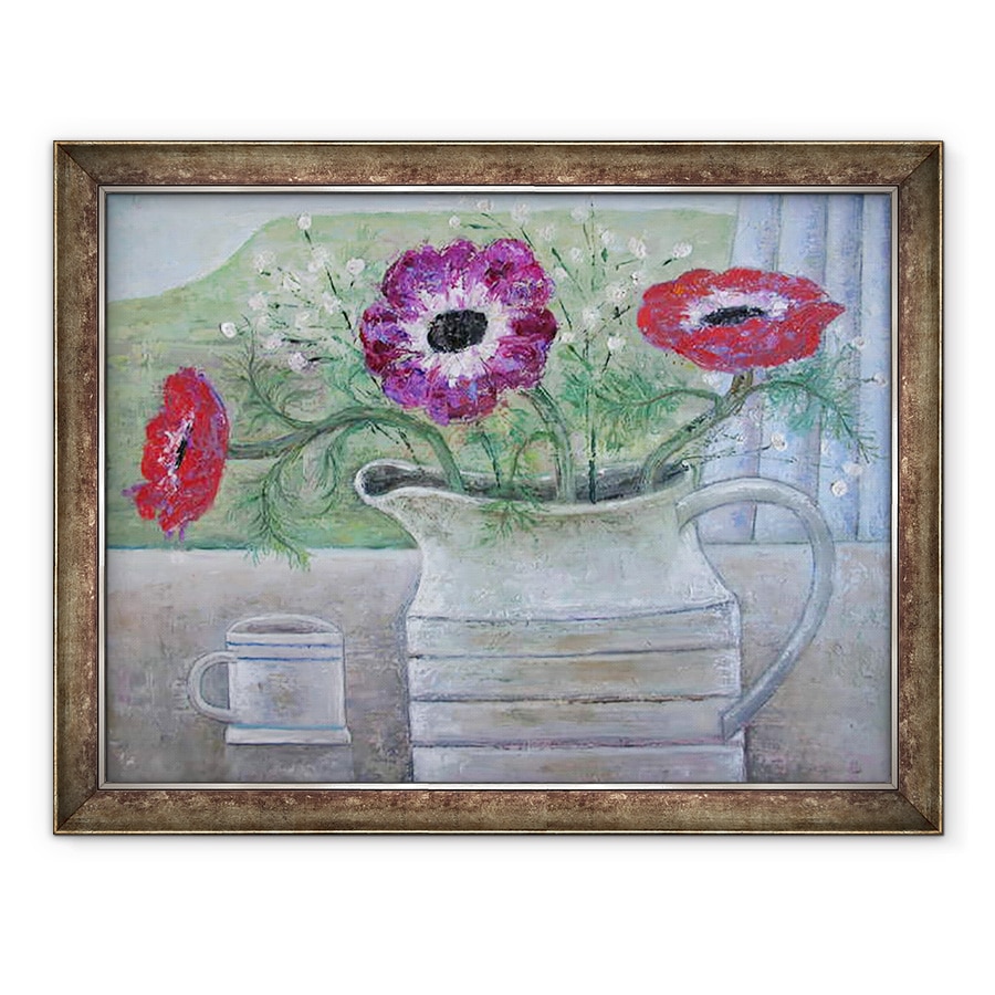 Tablou inramat - Ruth Addinall - Anemone in Ulcior Alb, 60 x 80 cm
