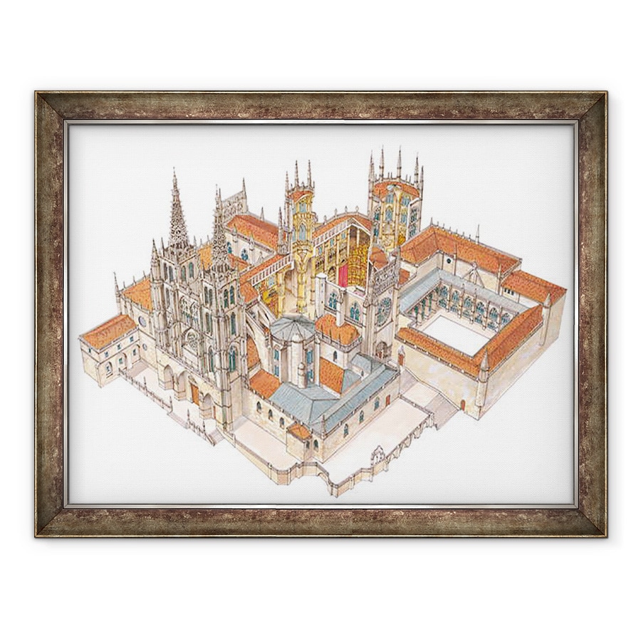 Tablou inramat - Fernando Aznar Cenamor - Catedrala Burgos. Spania, 60 x 80 cm