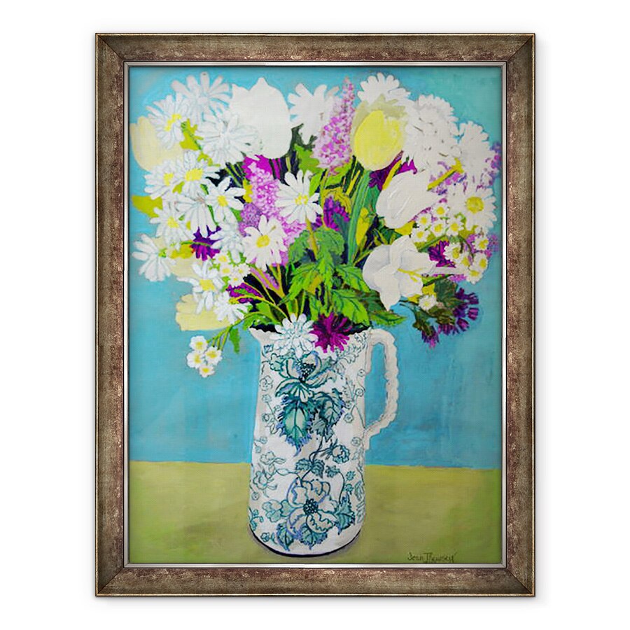 Tablou inramat - Joan Thewsey - Flori in ulcior, decor turcoaz, 2011, 70 x 90 cm