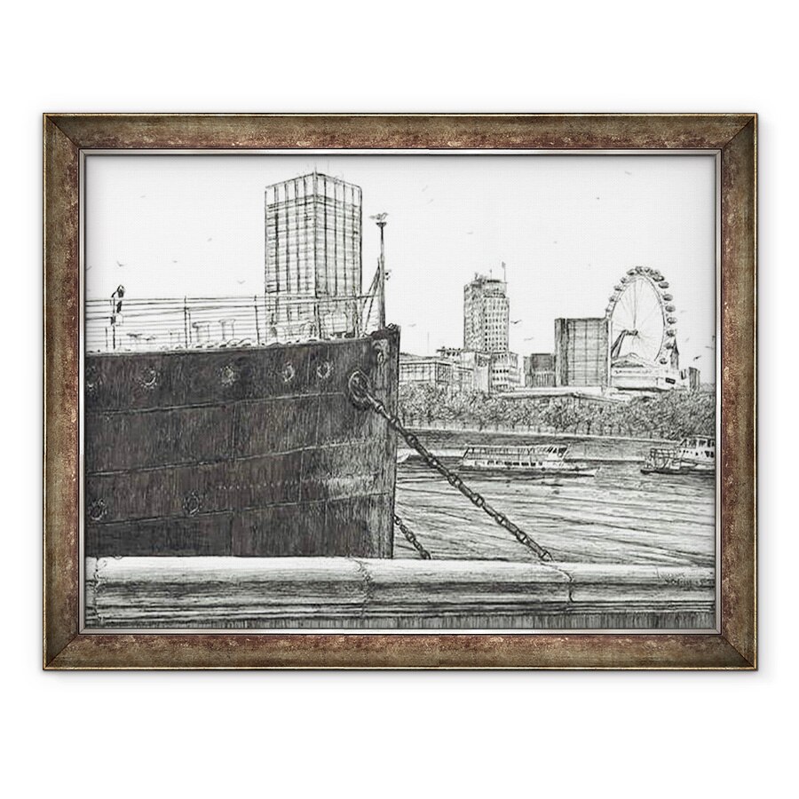 Tablou inramat - Vincent Alexander Booth - Arcul negru pe raul Tamisa, 2006, 60 x 80 cm