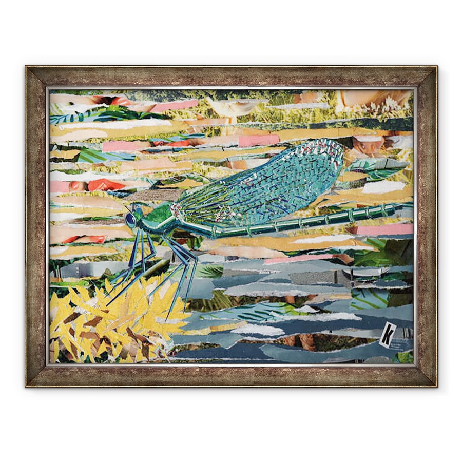 Tablou inramat - Kirstie Adamson - Dragonfly Verde, 70 x 90 cm